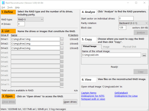 RAID Reconstructor Desktop